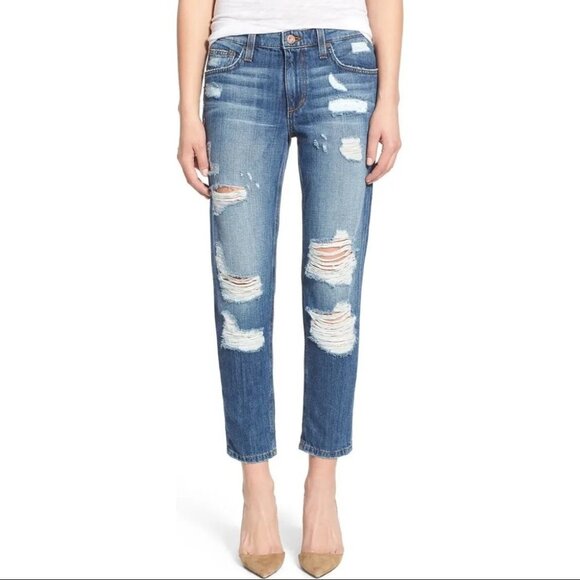 Anthropologie Joe's Jeans Jeans Straight leg Billie Slim Crop Distressed - Picture 3 of 16